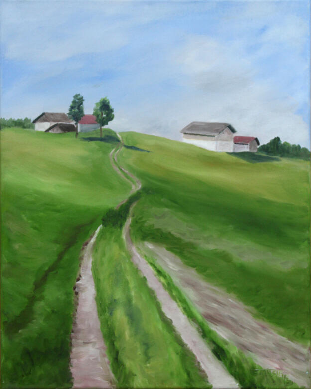 Weg in Hafling   40x50   2017