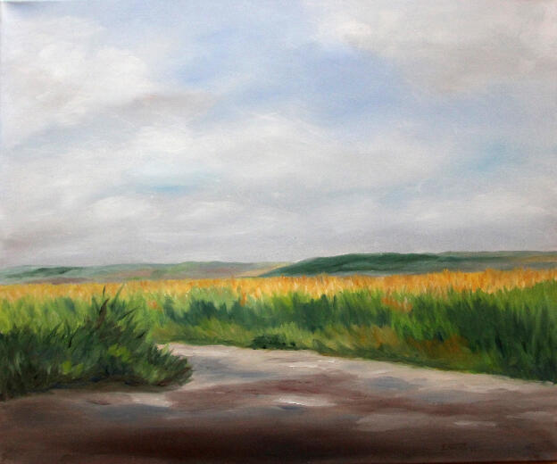 Weg im münsterland   50x60 2017