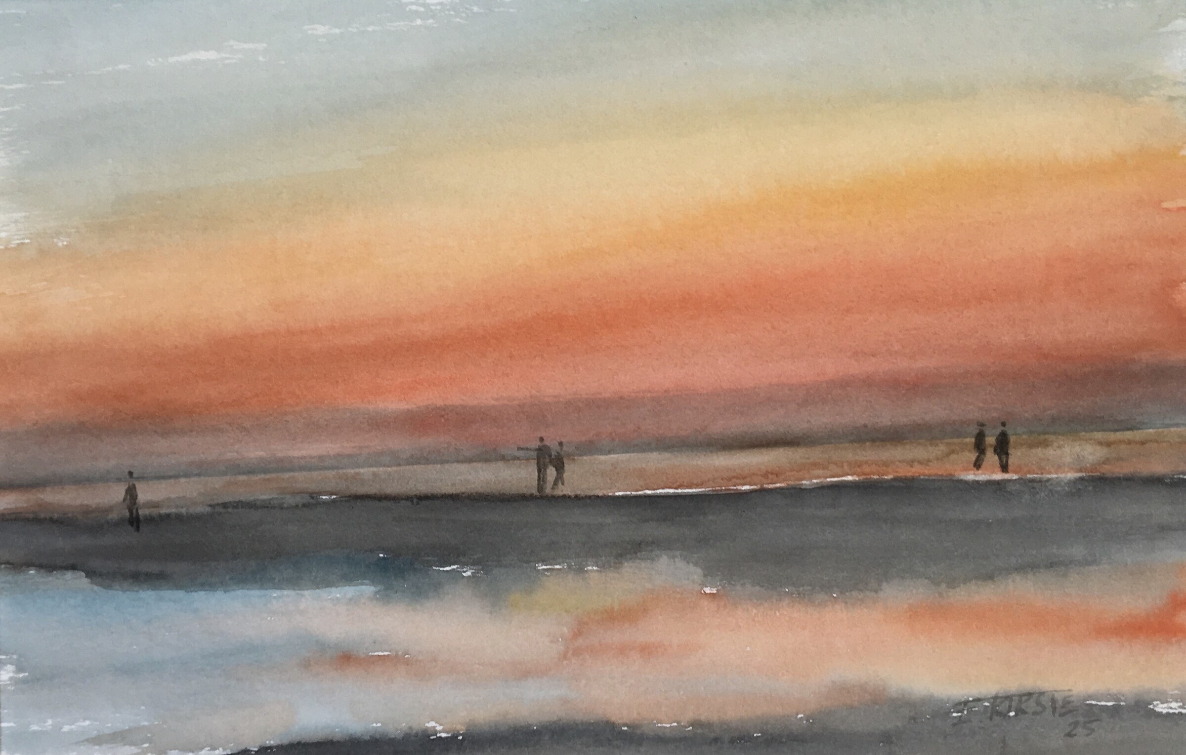 Strandspaziergang am Abend 24x17 2025