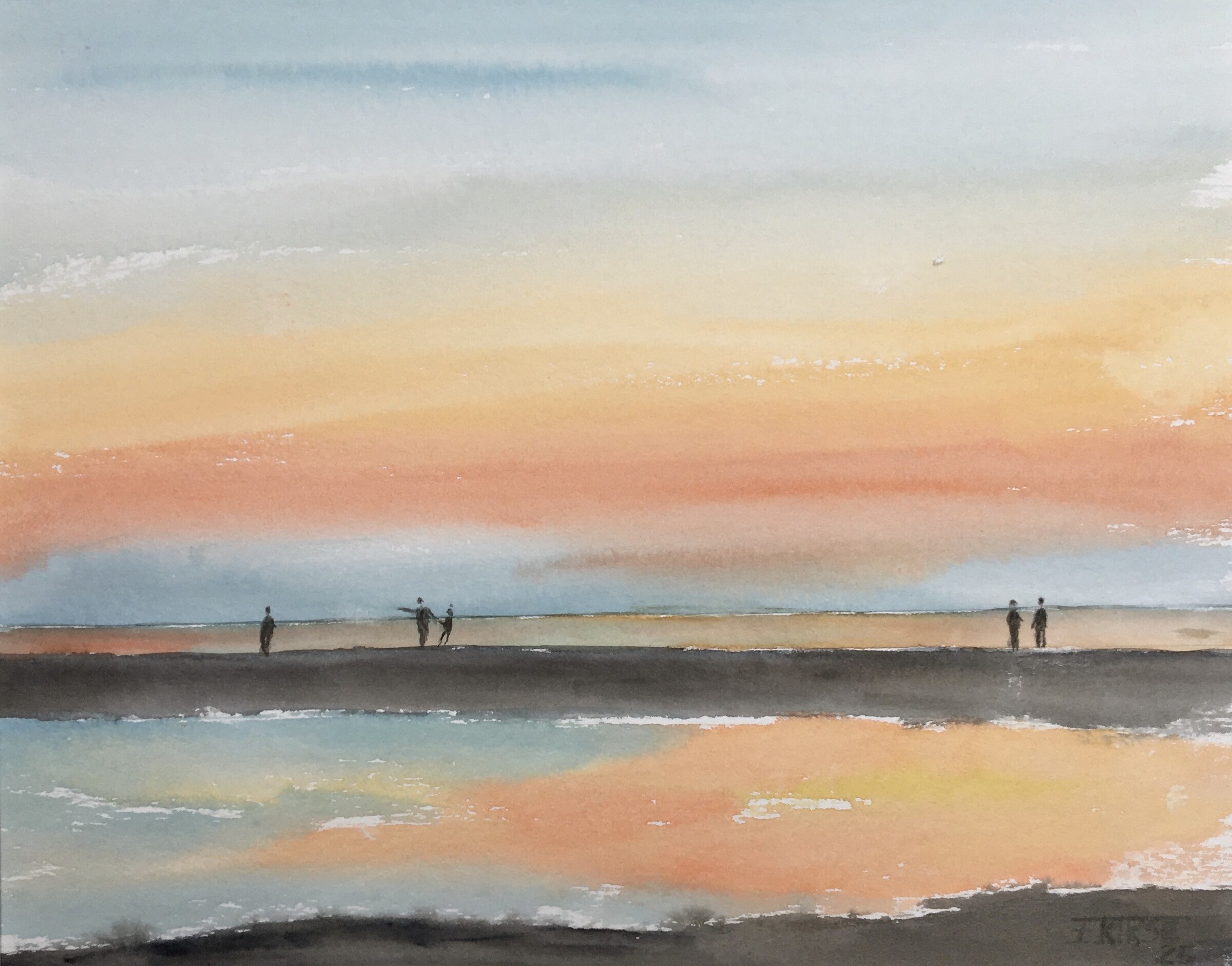 Strandspaziergang bei Sonnenuntergang 29x23 2025