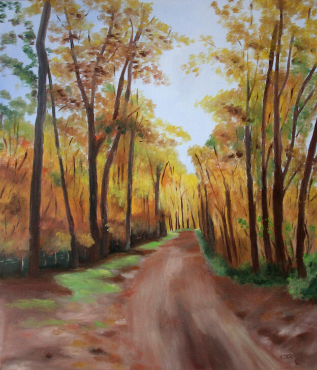 Herbst in der Haard   60x70   2017
